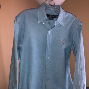 Light blue button down shirt